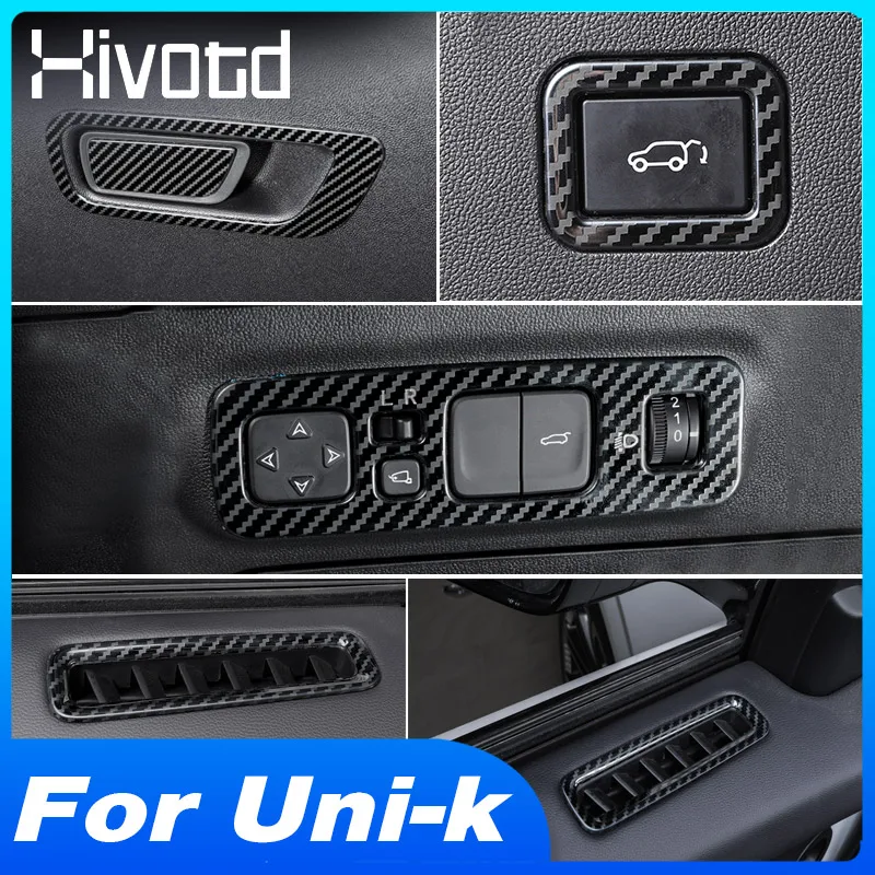 

Car Accessories Storage Box Handle Headlights Button Front Air Outlet Cover Interior Decor Part For Changan Uni-k Unik 2024