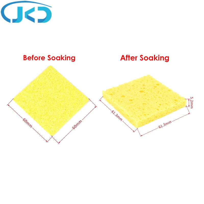 10pcs High quality 6CM*6CM High Temperature Resistant Sponge Electric Iron Tip Cleaning Sponge Rectangular 6CM*6CM