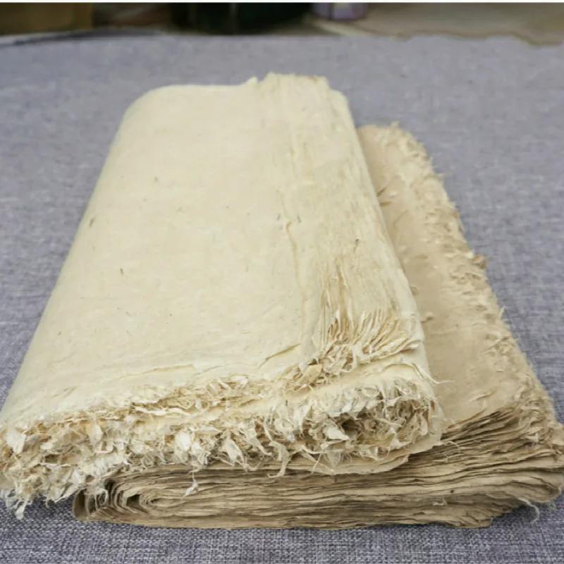 Mulberry Rice Paper Xi He Hemp Paper Handmade Chinese Half Ripe Xuan Paper Vintage Carta Di Riso Calligraphy Painting Supplies