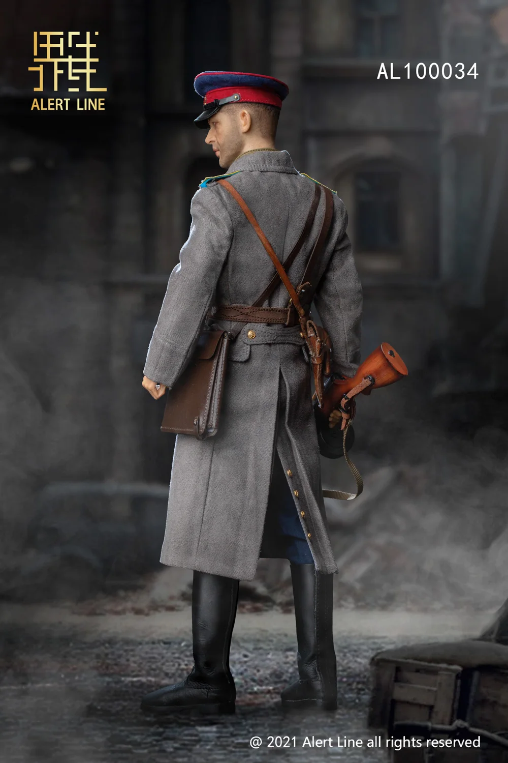 Alert Line Boundary AL100034 1/6th WWII Soviet NKVD Officer War Battle Black High Hollow Shoes Boots Model Suit 12inch Doll