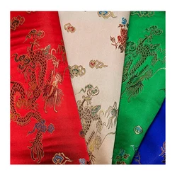 Dragon pattern fabric brocade jacquard fabric material for sewing cheongsam kimono and bags