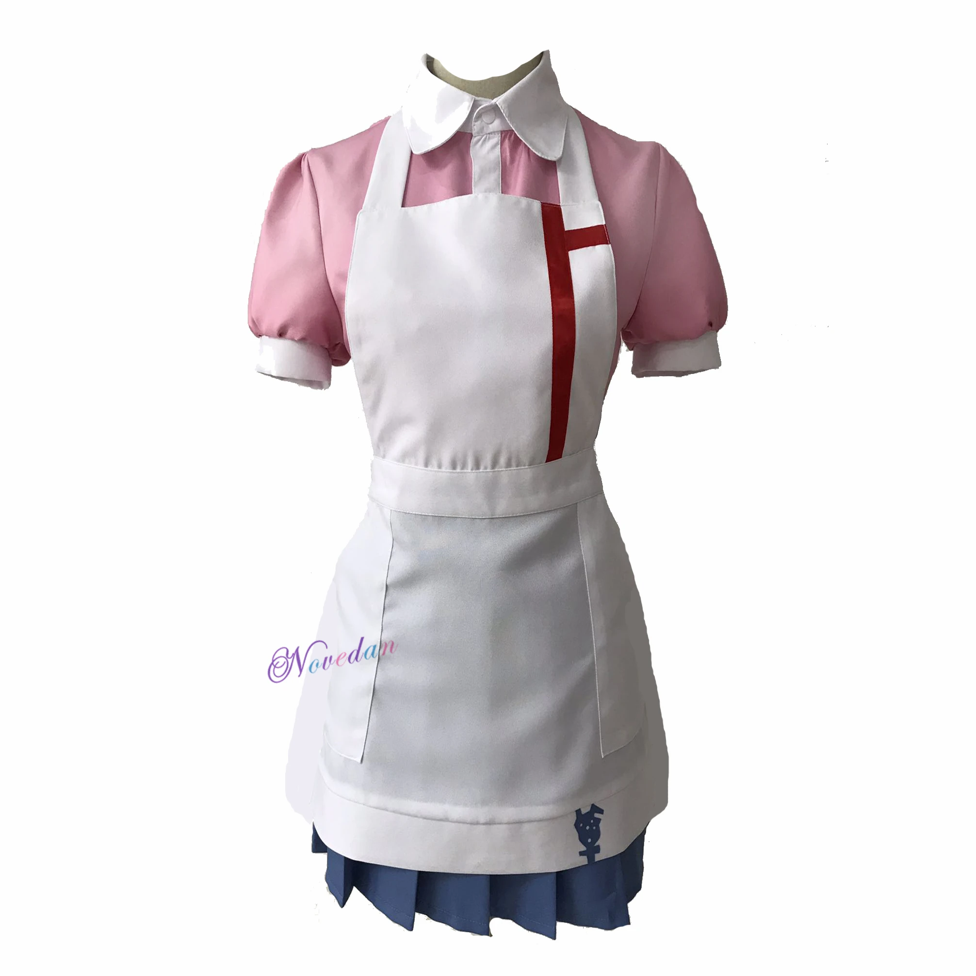 Mikan Tsumiki Cosplay Anime Danganronpa Dangan Ronpa 2 Cosplay Costume Women Outfit Sets Halloween Party Dress Wig