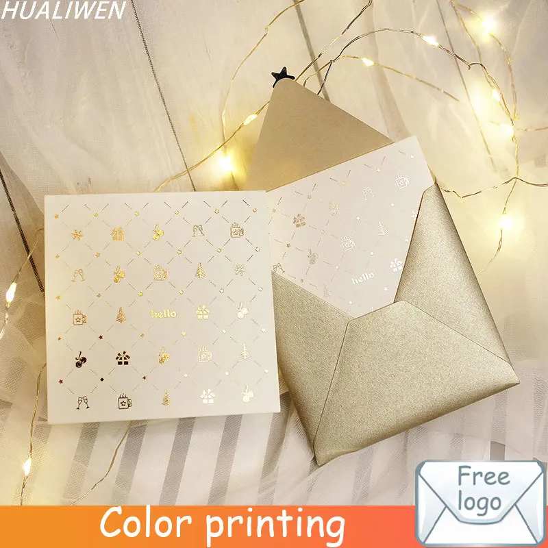 

Luxury Message Card Envelope Writable Folding Greeting Card Envelope DIY Decoration Anniversary Party Wedding Invitation Envelop