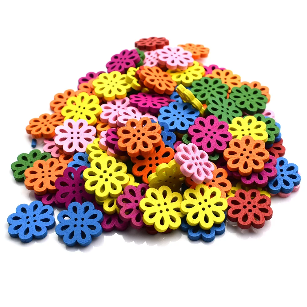 50PCS 20MM Kevert Gúnyrajz Állat Festészet Fa- Szállodai küldönc Összevarrás faipari gomb scrapbooking Ruha DIY Ruházat kiegészítők