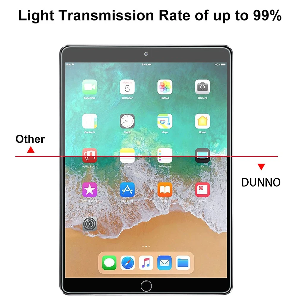 2 Stück gehärtete Glasfolien für 2024 iPad Air 11/13 M2 Pro 11/13 M4 Displayschutzfolie für iPad 3/4/5/6/7/8/9/10th Air 4/5 Pro 11 – Detail 5