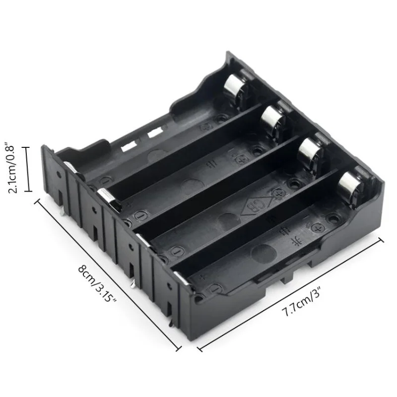 صندوق تخزين بطارية ABS 18650 ، 1 × 2 × 3 × 4 × 18650 ، صندوق تخزين ، فتحة 1 2 3 4 ، حاوية مع دبوس صلب