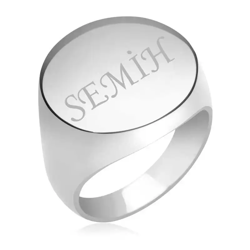 Silver Personalized Men's Ring - 925 Sterling Men's Jewelry Wedding Birthday Gift - Box - - Men - Fashion - Botiva - Size - Turkish - Patterned Embroidery