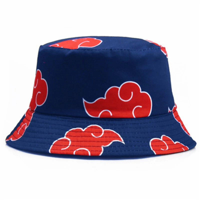 Outdoor Fisherman Cap Red Printed Luckey Clouds Dawn Cotton Panama Sun Protection Casual Street Men Women Bucket Hat Summer F96