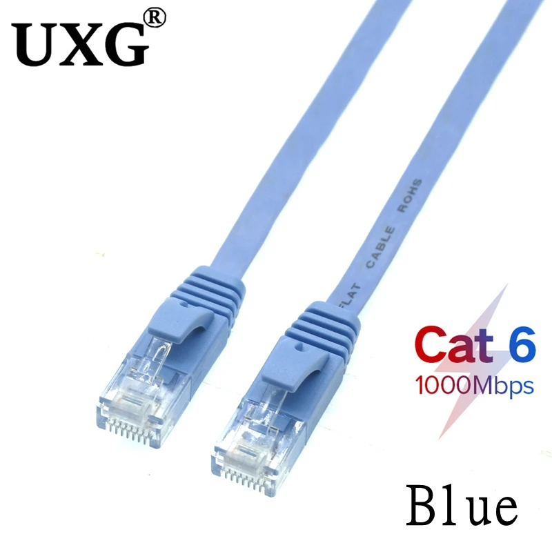 10 paczka 20cm 50cm 1m 3ft 2m 3m 5m 10m 20m 30m 40m 50m kabel CAT6 płaskie UTP kabel sieciowy Ethernet RJ45 Patch LAN kabel 1000 mb/s