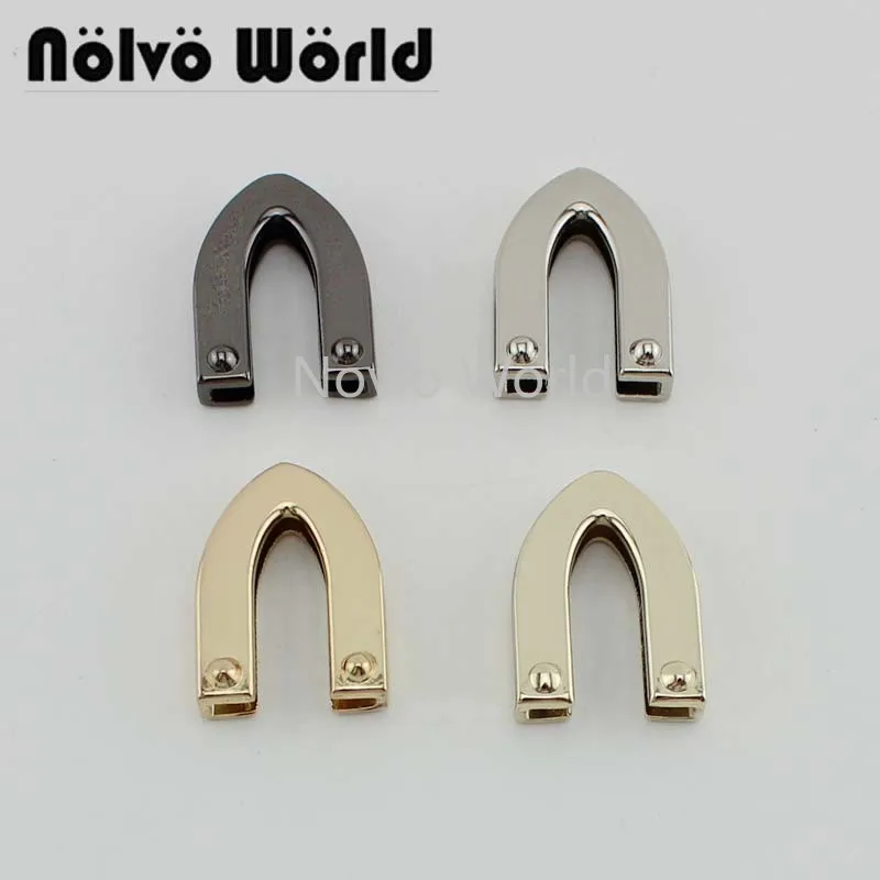 

8 pieces,15.3*25mm, high-grade metal tail clip with screw zipper tail clip buckle stop metal zipper pull tail clip hardware
