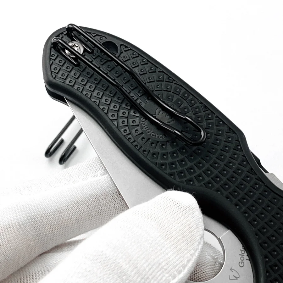 Imagem -02 - Universal de Fio Volta Clipe Cintura Braçadeira Fivelas para Spyderco Dobrável Bolso Faca Personalizado Faça Você Mesmo Fazer Acessórios Aço Inoxidável 1pc