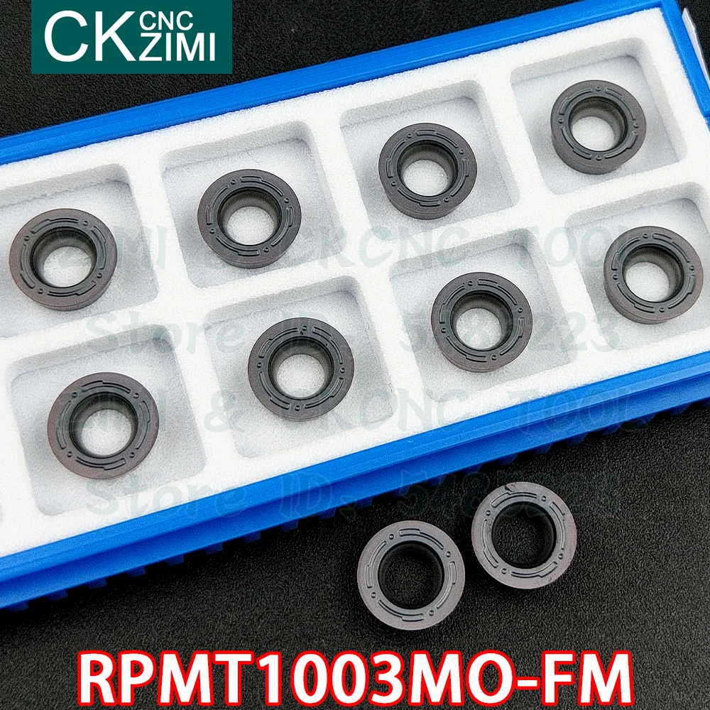 RPMT1003MO-FM zm1125 rpmt 1003 mo inserções de carboneto fm circular fresagem inserções ferramenta indexável cnc torno metal torneamento cortador ferramenta