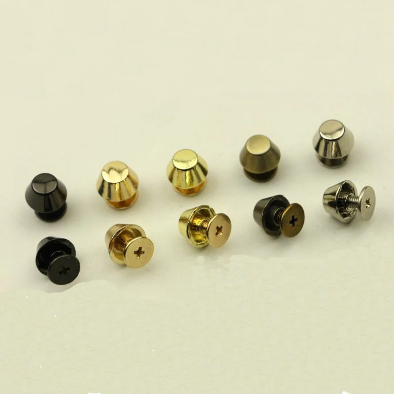 

100pcs Metal Round Mushroom Shaped Rivet Studs DIY Punk Style Leather Bag Bracelet Studs Silver /Bronze /Gun black