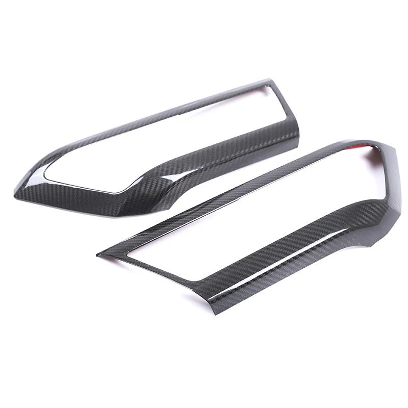 For Land Rover Defender 90 110 2020-2022 Car Door Inside Handle Decorative Frame Sticker Real Carbon Fiber Interior Accessories