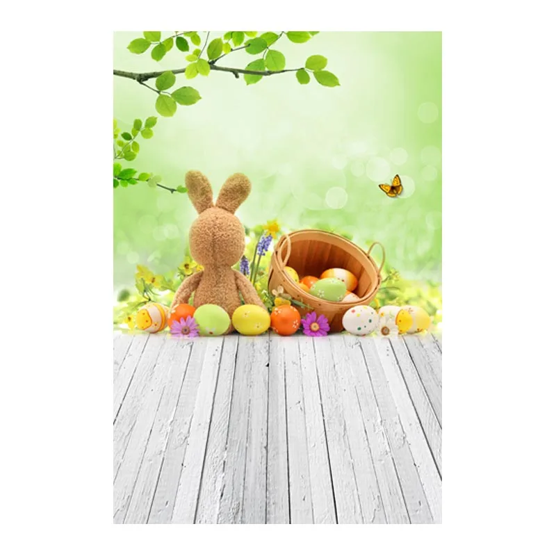 Виниловый фон для фотосъемки с изображением кролика в стиле Пасхи