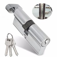New X70 SilverTone Cylinder Hardware Indoor Aluminum Home Security Door Lock Aluminum Indoor Lock Secure Security