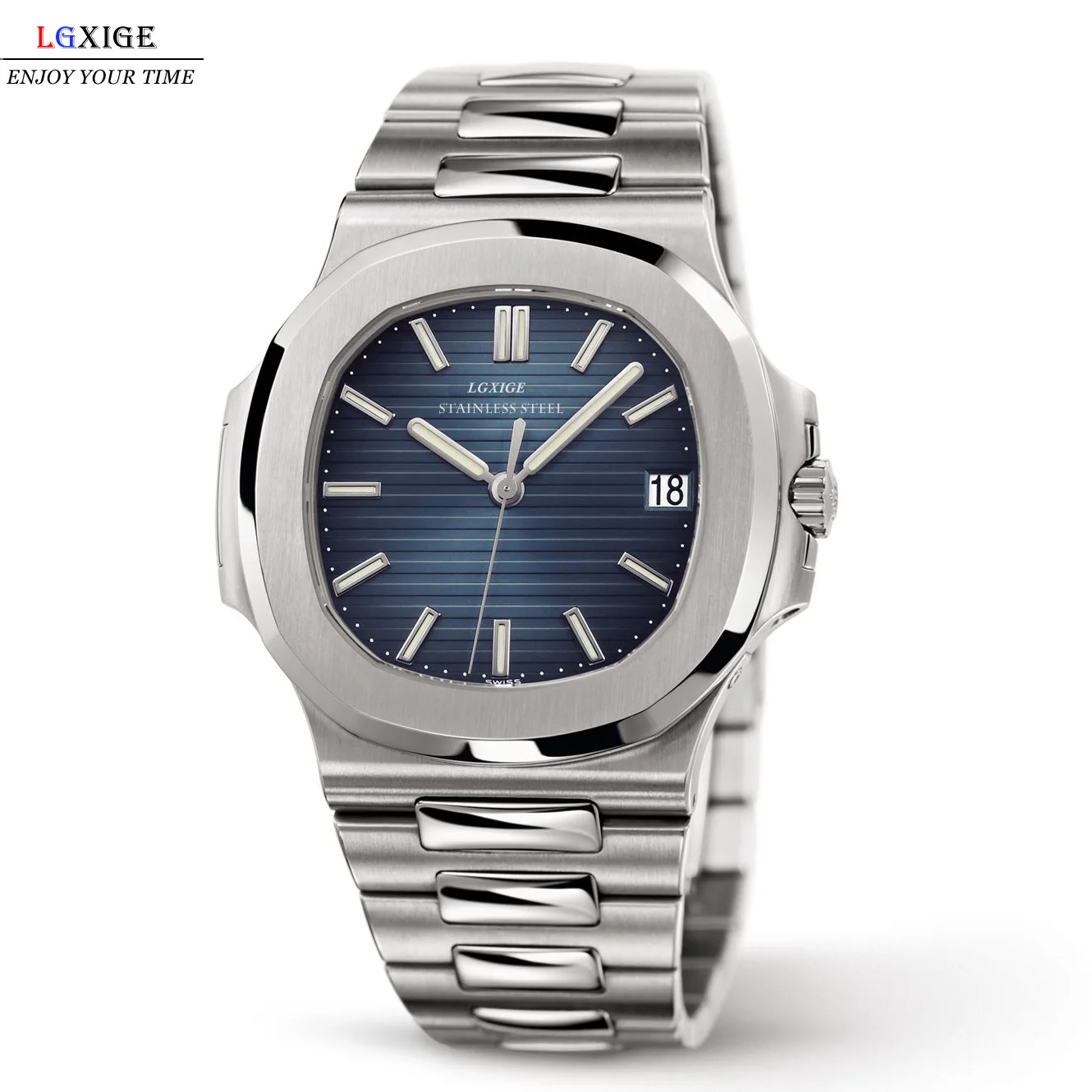 LGXIGE brand all-steel Japanese movement watch fashion luxury watch male new style