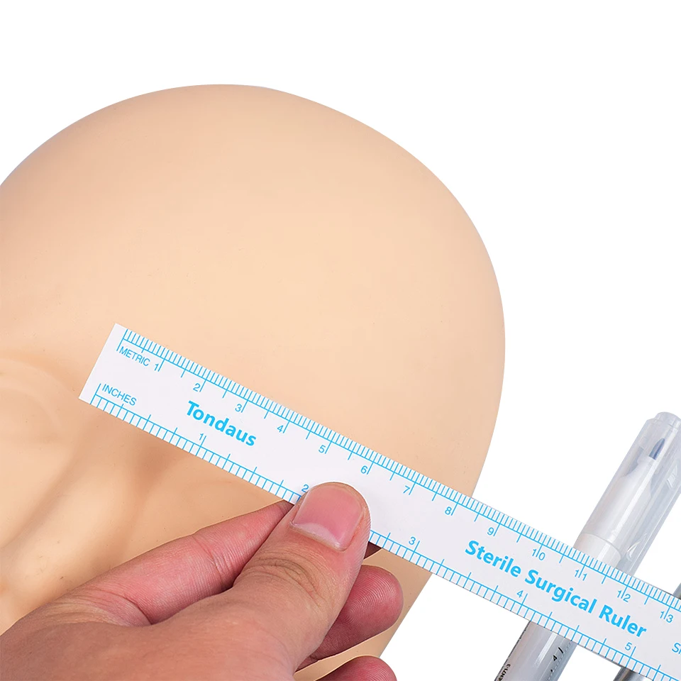 Hình Xăm Da Bút Đánh Dấu Công Cụ Phụ Kiện Phẫu Thuật Da Marker Cho Lông Mày 0.5Mm/1Mm Điểm Cố Định Bút Với người Cai Trị Bộ Dụng Cụ