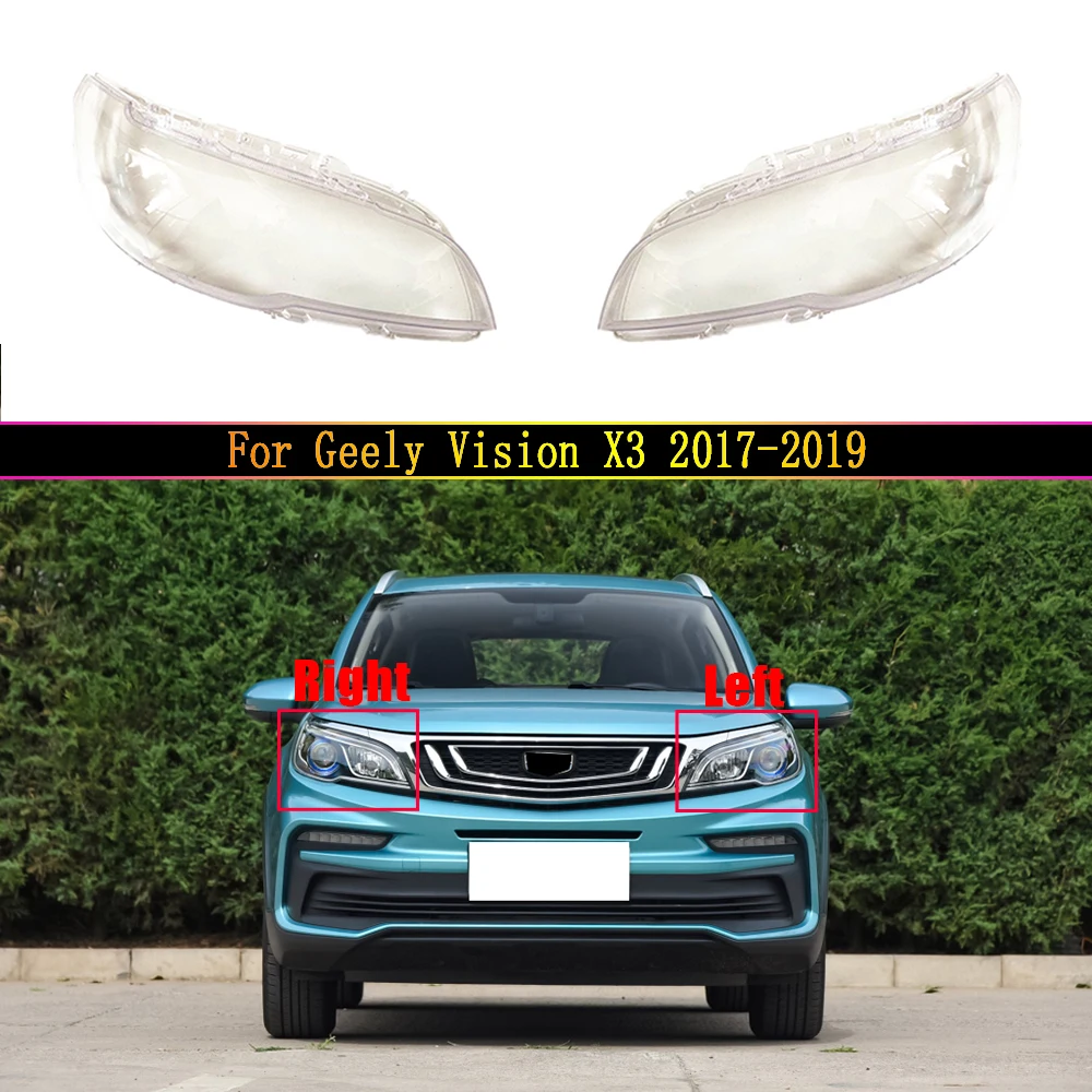 

Car Front Headlight Cover Transparent Lampshade Shell For Geely Vision X3 2017 2018 2019 Auto Glass Lens Lamp Light Case