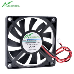 ACP7010 7cm 70mm fan 70x70x10mm DC5V 12V 24V 2pin cooling fan  for CPU chassis power supply charger inverter