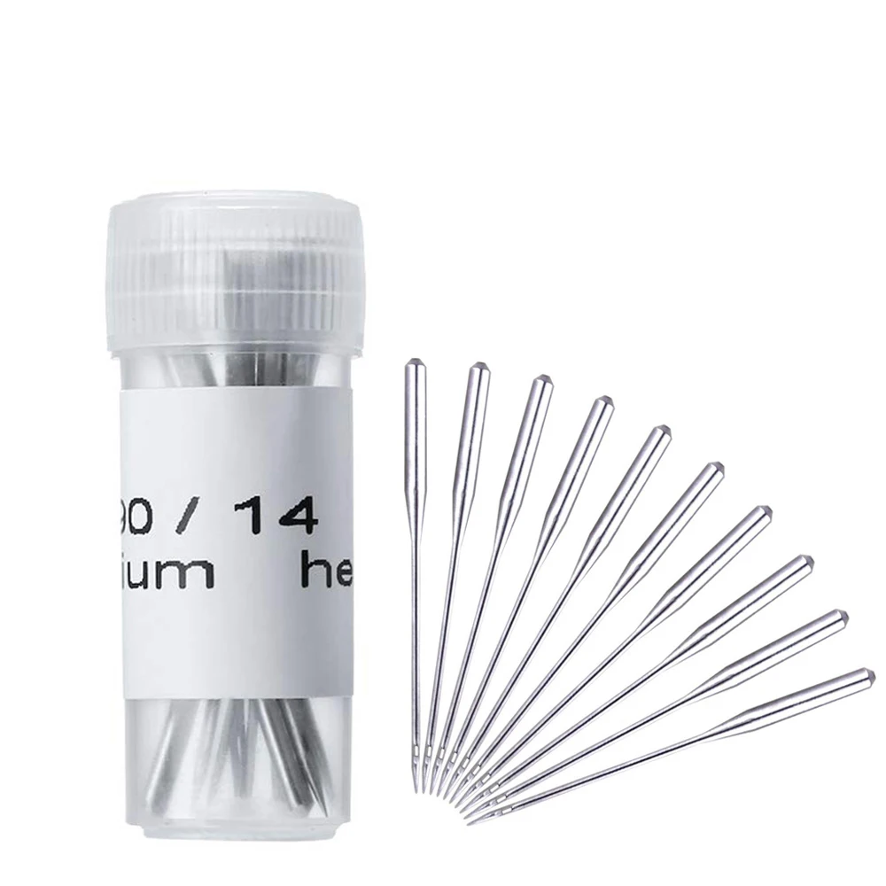 Home Sewing Machine Needles 10-Pack Universal Sewing Machine Needles Sizes HAX1 65/9 75/11 80/12 90/14 100/16 110/18