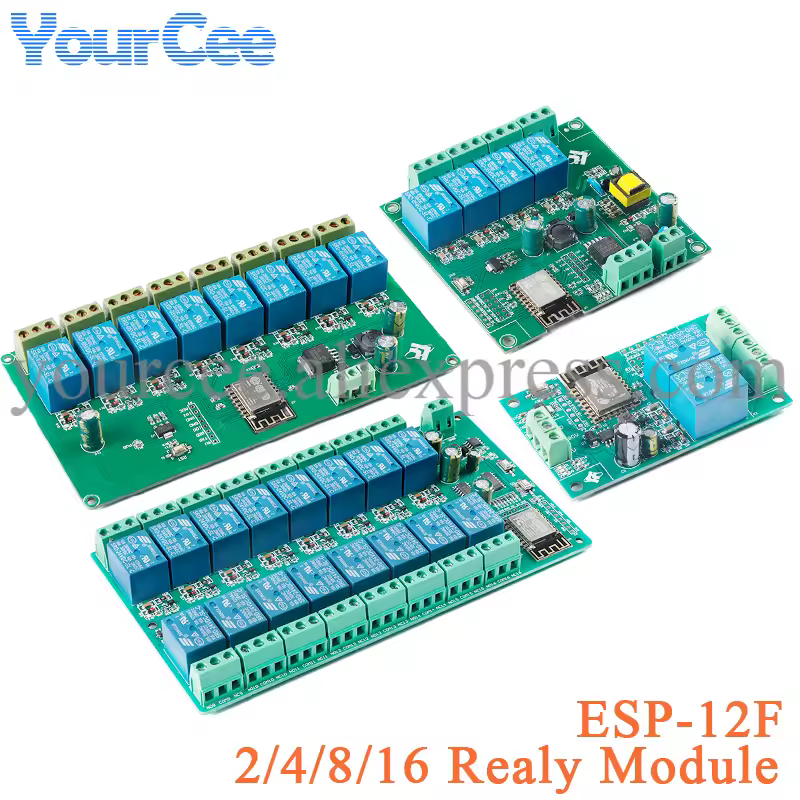 מודול רלה אלחוטית ESP8266 1/2/4/8/16 ערוצים AC/DC ESP ESP-12F לוח פיתוח WIFI