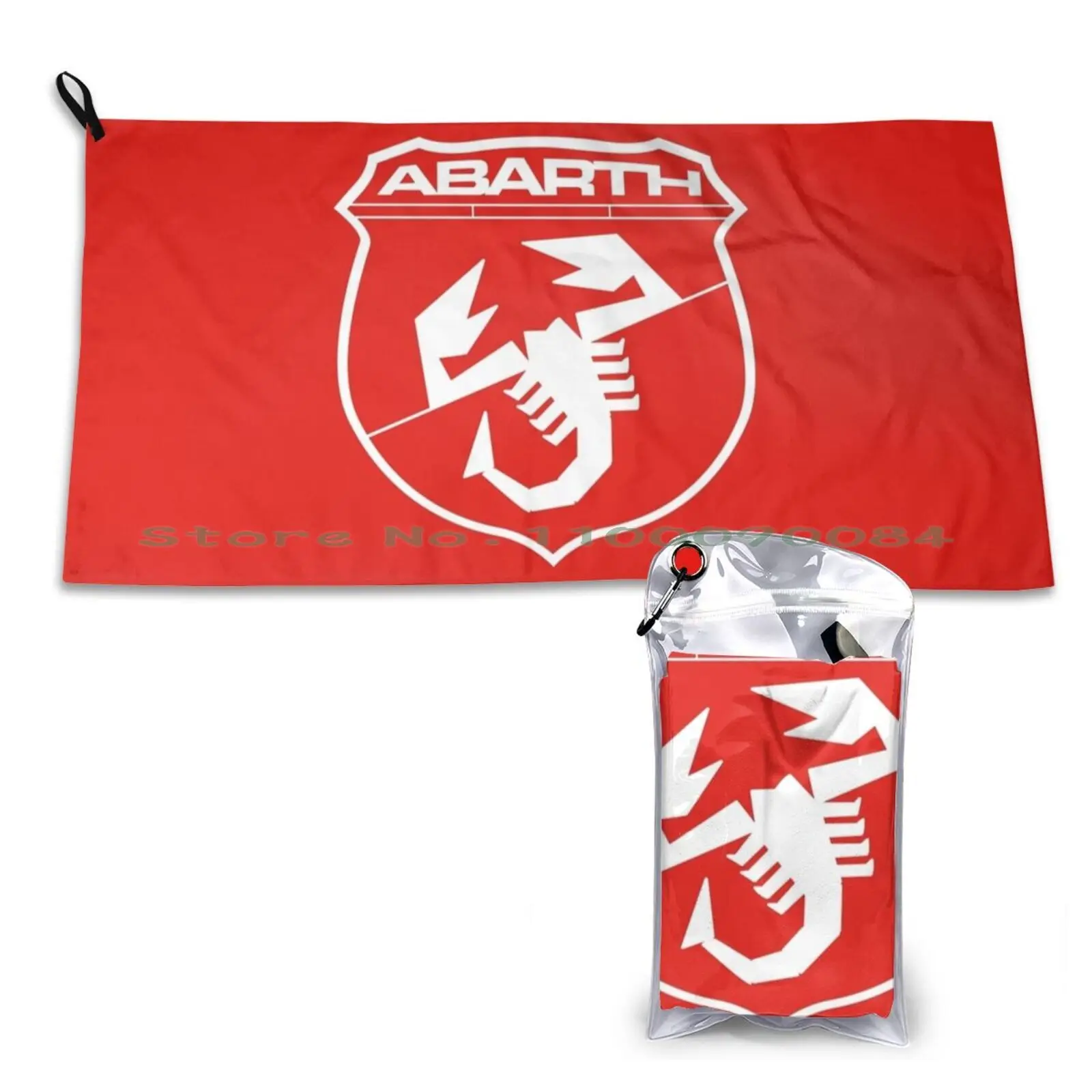 Abarth Logo ( White ) Quick Dry Towel Gym Sports Bath Portable Nezuko Demon Kimetsu No Yaiba Mugshot Waifu Redlemon Ecchi Lewd