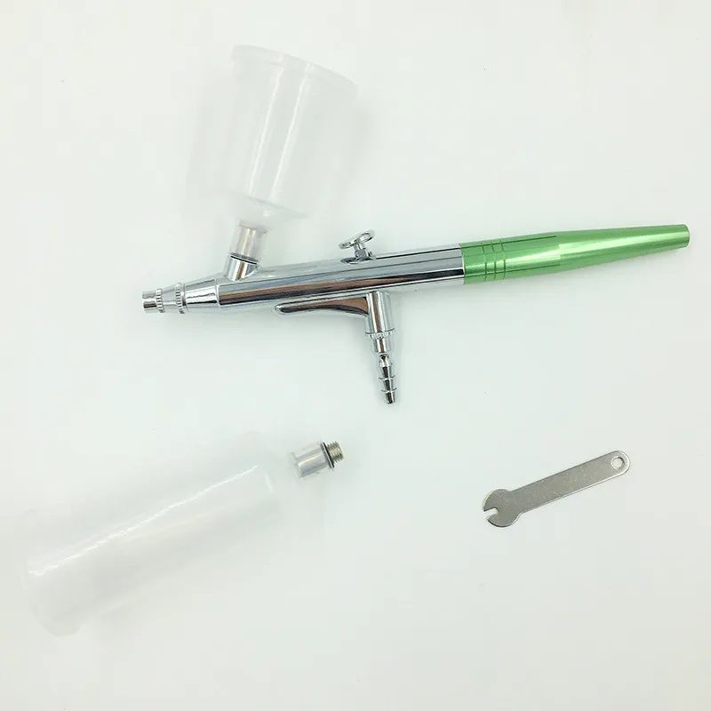 Airbrush Tool Dual Action Gravity Feed 0.3mm Nozzle Spray Gun Cake Decorating Brushes For Nail Manicure With Wrench Straw