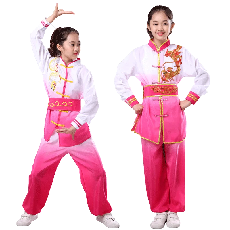 Chinese Traditional Wushu Clothing Children Kungfu Tai Chi Costumes outfit  Martial Arts Stage Performance uniforms  boys girls