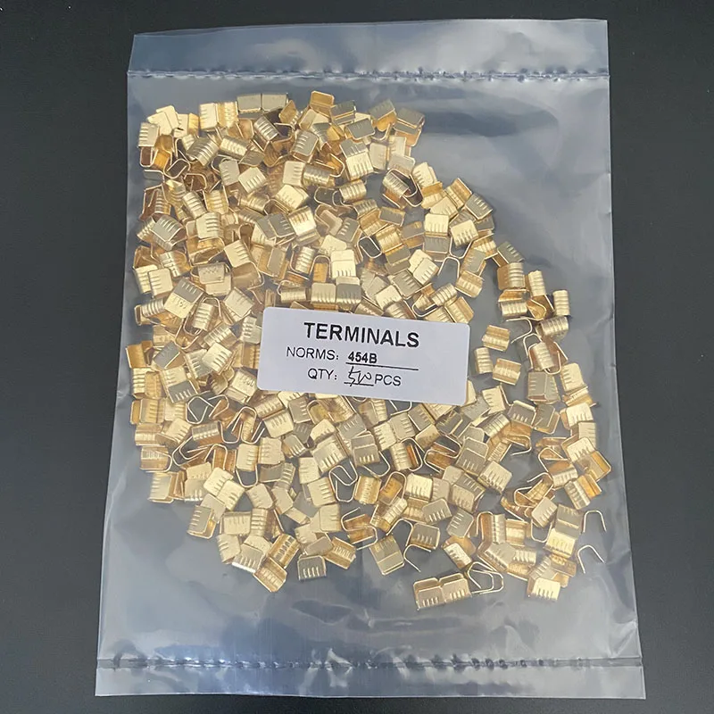 

500 шт., латунная пряжка стандартного типа и застежка, проводная Клемма, проводной соединитель, провод холодного давления застежка-зажим, промежуточная головка