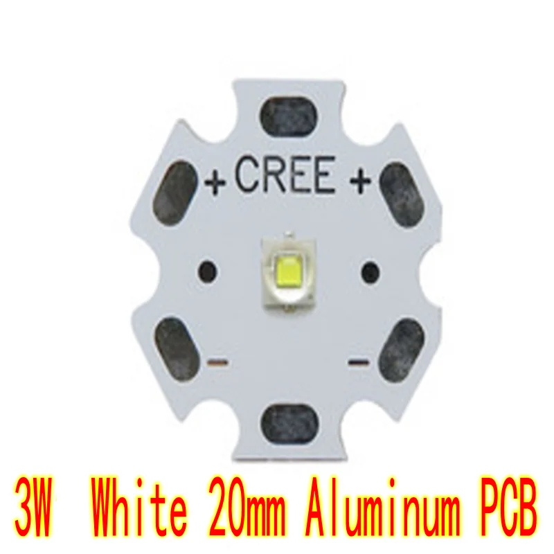 CREE XPE-linterna brillante Q5, lámpara LED de alta potencia, 3W, luz blanca cálida, roja, verde y azul, 3535, 3W, alto brillo