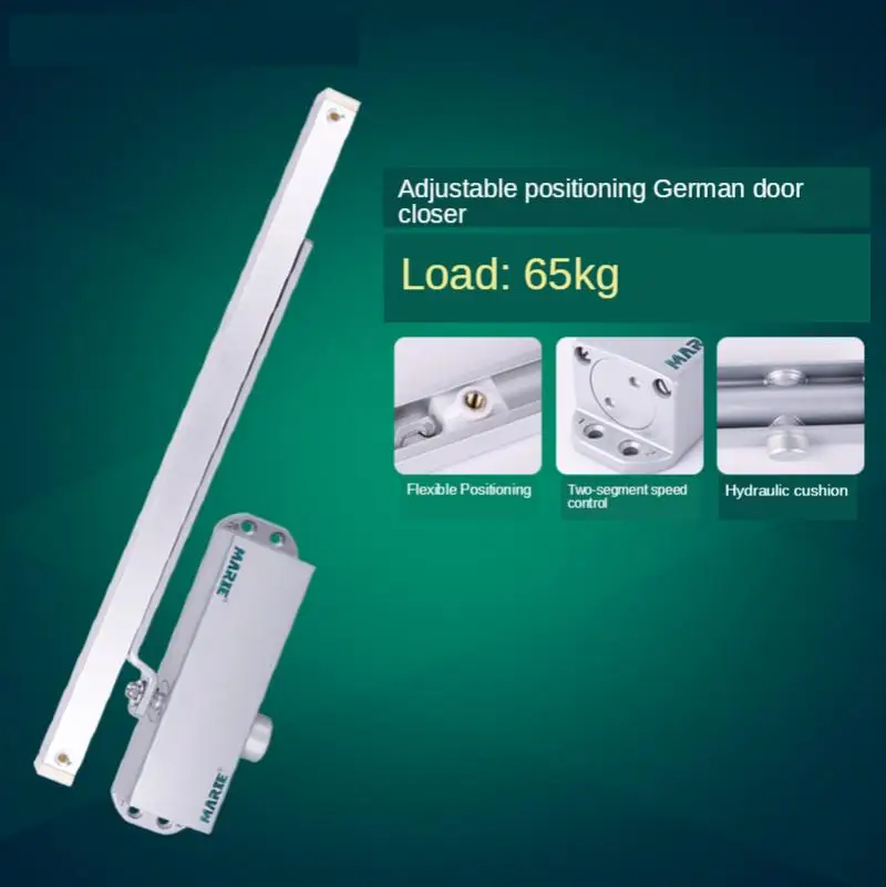 

Automatic Door Closer Door Closer Hydraulic Buffer 90 Degrees External Positioning Home Door Spring 40-65KG