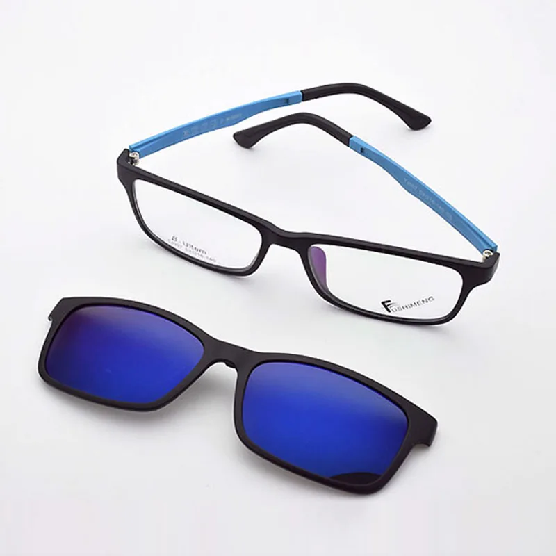 Super Light Eyeglasses  Full Frame Glasses For Men Magnet 3d Clip Sunglasses Myopia Matte black Polarized With hook Nvgs 3D Lens