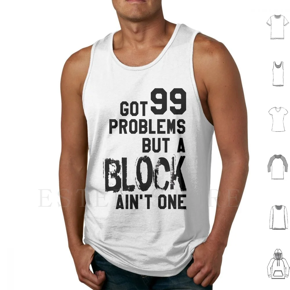 Volleyball-99 Problems But A Block Ain't One Tank Tops Vest Cotton Hq Sugawara Koushi Kenma Kozume Kuroo Tetsurou