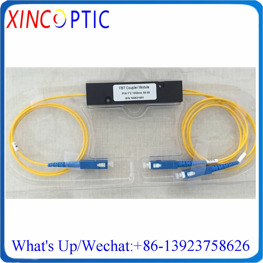 

25/75,1X2 FBT 2Way ABS Fiber Optic Coupler,SM,Dual Window,DW 1310/1490,2.0/3.0mm,1M,90*20*10,with LC/ST/FC/SC/APCUPC Connector