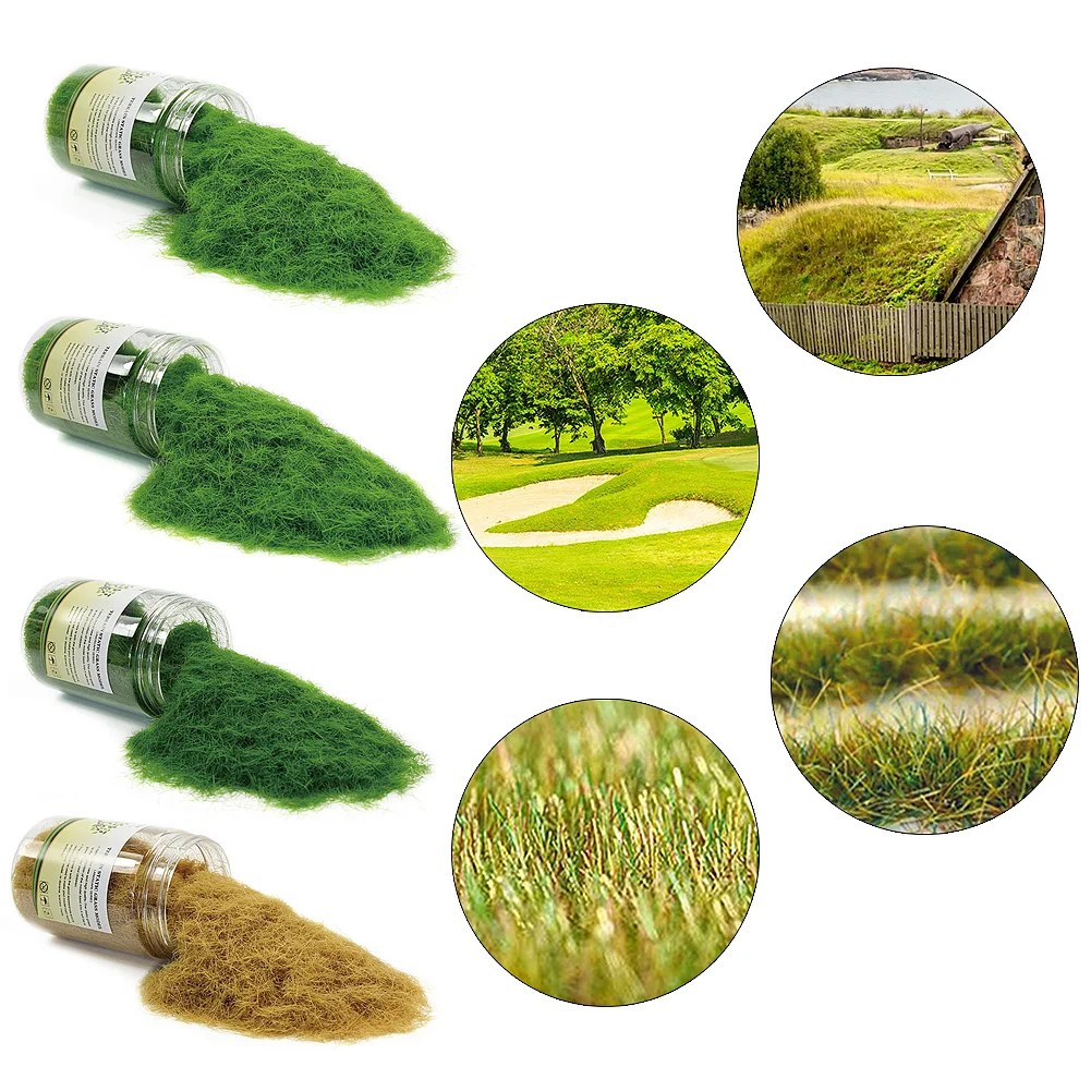 

One bottle 35g 8mm Electrostatic Grass CFA7 Turf Flock Lawn Nylon Static Grass Powder Miniature Scenery Architectural Layout