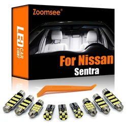 Zoomseeインテリアled日産セントラB13 B14 B15 B16 B17 B18 1990-2017 2018 2019 2020 2021 2022 canbus車の電球ドームライトキット