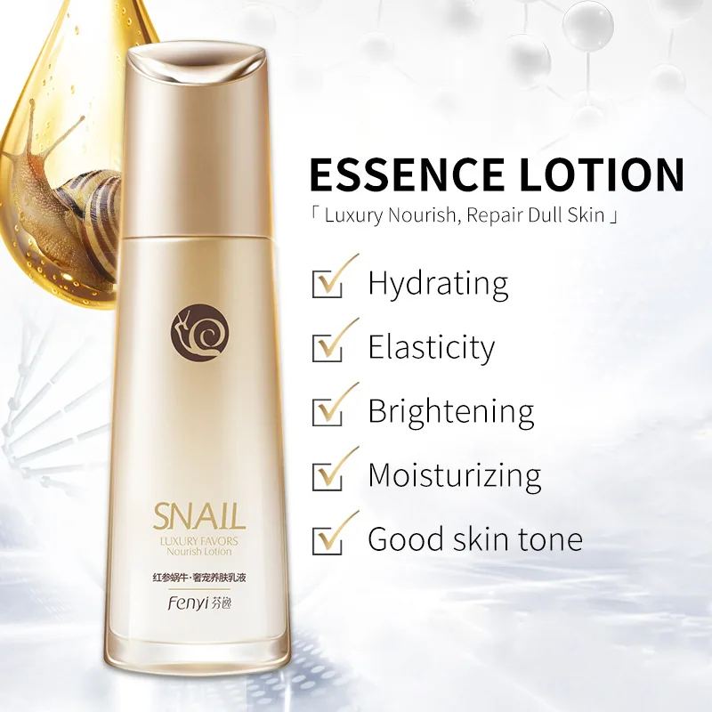 Face Lotion Red Ginseng Snail Essence Skin Care Cream Moisturizing Brightening Repairing Anti-Aging Face Care 110g