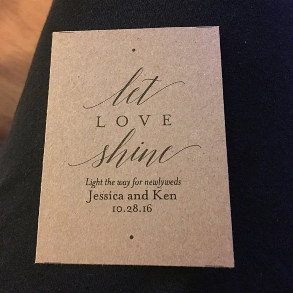 Custom Wedding Sparkler Tags, Sendoff Sign, Send Off Sparkler, Let Love Shine Sign