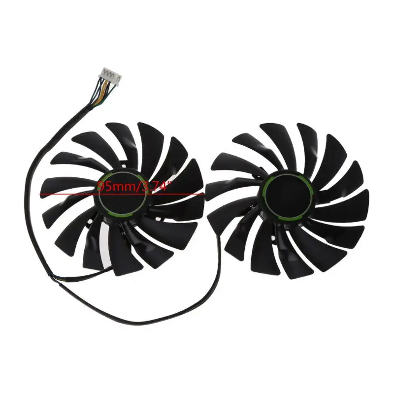 2pcs 95MM PLD10010S12HH 6Pin Graphics Video Card Cooler VGA Fan For MSI GTX970 GeForce GTX 970 GAMING Dual Fans Twin Cooling Fan