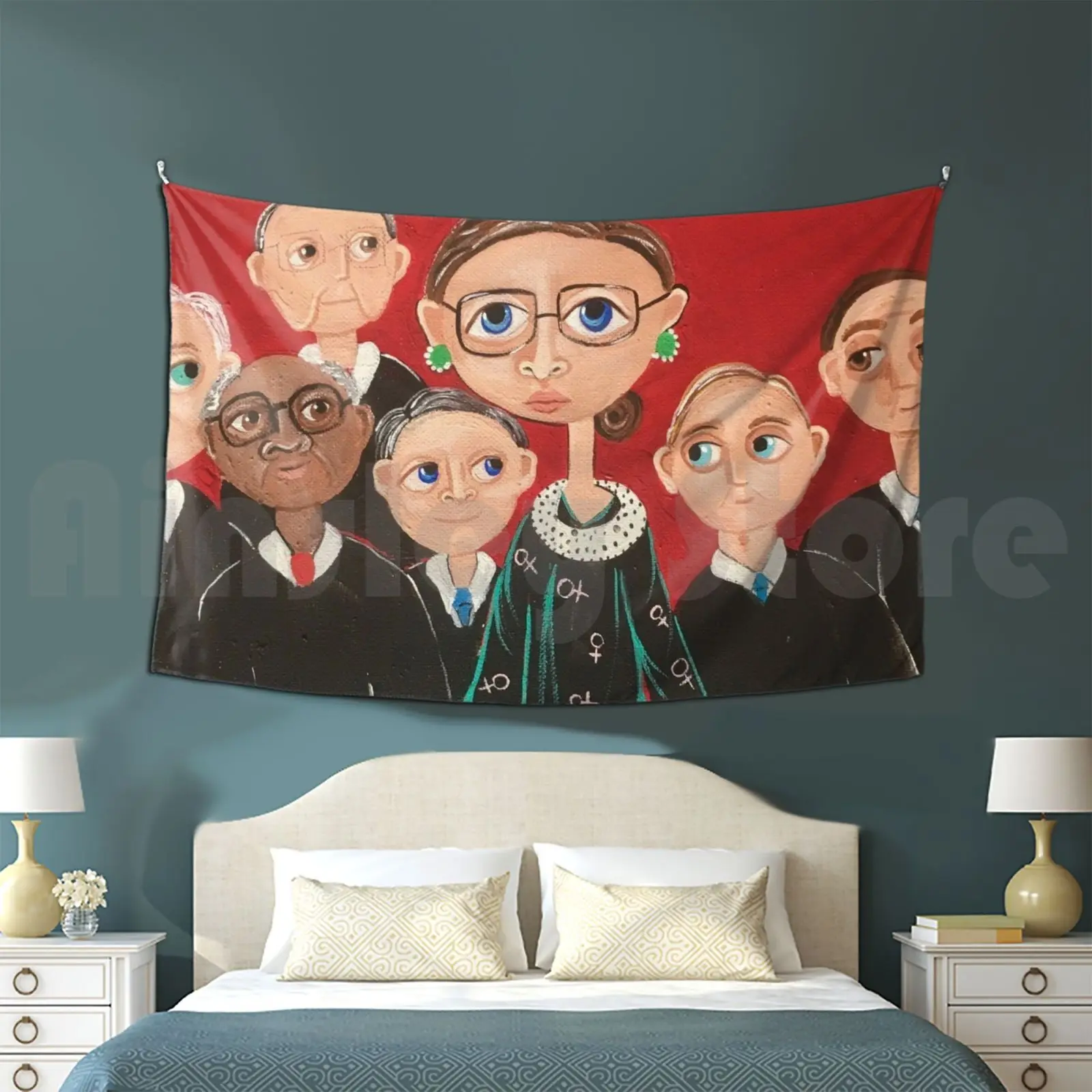 Ruth Bader Ginsburg Tapestry Living Room Bedroom Rbg Ruth Bader Ginsburg Court Justice Law Fair Girl Power Icon