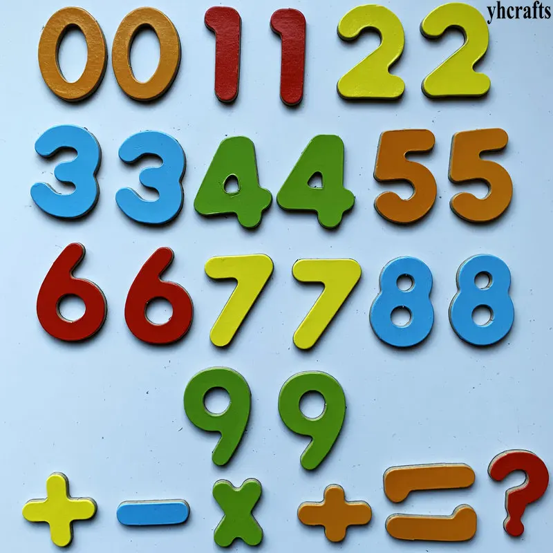 26PCS/LOT.0-9 Numbers fridge magnet math toys Teach your own Intelligence toys DIY puzzle games Self learning Birthday gifts OEM