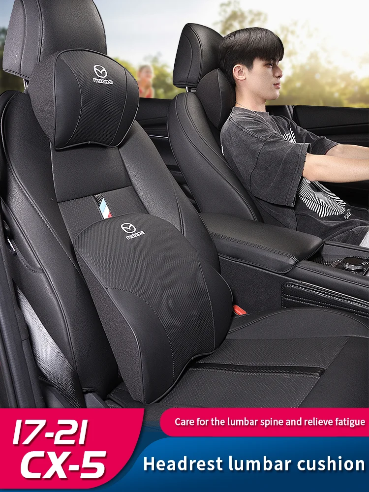 

Mazda Car Headrest Pillow Neck Memory Lumbar Support Cotton Breathable Auto Neck Rest Headrest Cushion Seat Pillow for Mazda