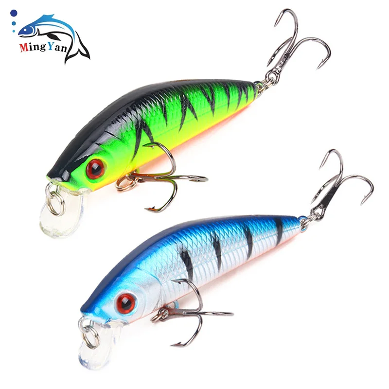 1PCS Minnow Fishing Lure 7cm/8.5g 3D Eyes Crankbait Wobbler Artificial Hard Bait Three Anchor Hook Fishing Tackle