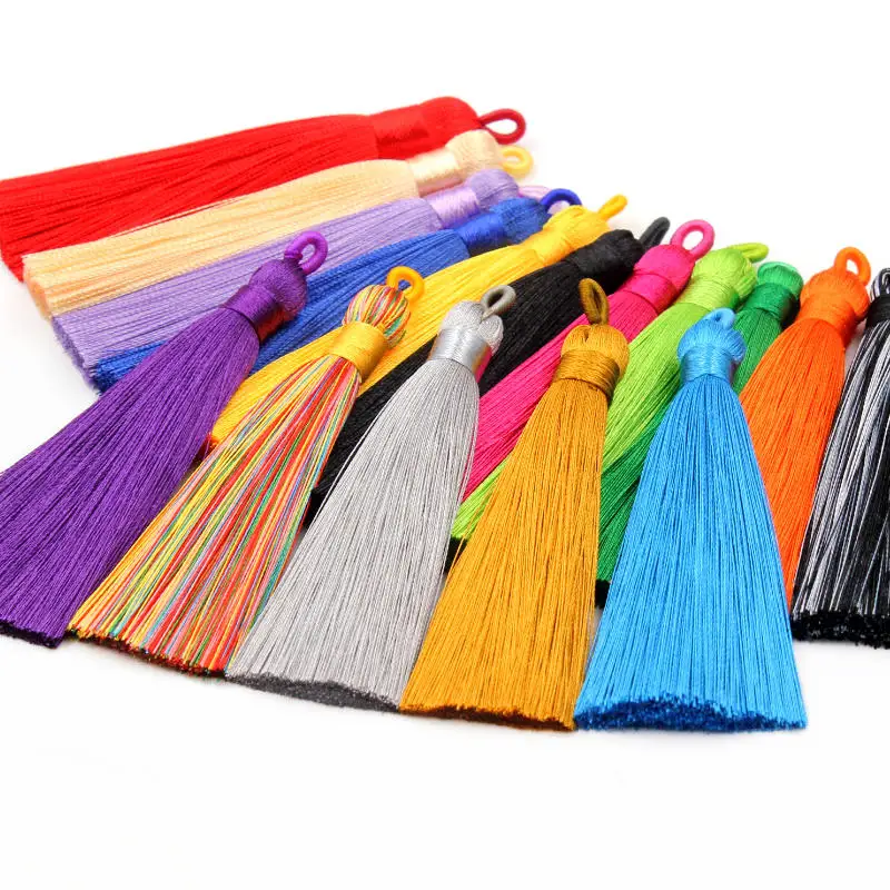 5-15Pcs Key Tassel DIY Clothing Hat Bookmark Jewelry Accessories Sachet Ice Silk Hanging Ear Home Decoration Pendant Material