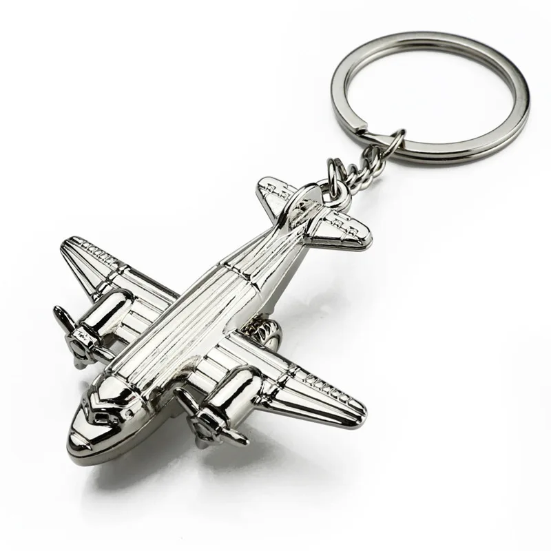 Creative Aviation Aircraft Keychain Car Metal Key Ring Male And Female Key Chain Business Small Gifts