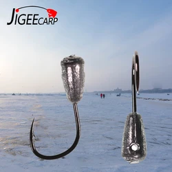 10PCS Winter Ice Fishing Lure Fishing Hook Jig Head Bait Jigging Carp Fishing Tackle Accessories Fly Fishing Hooks