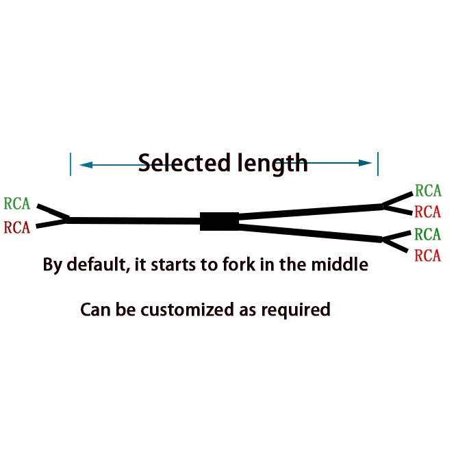 ساوند واي الفاصل المزدوج 2 اثنين rca أنثى إلى أربعة 4 rca ذكر مكبر للصوت المتكلم كابل 4RCA https:// www.aliexpress مع كابل الصوت