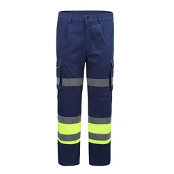 AYKRM Reflective Pants hivis Functional Pockets Wear-resistance Safety Trousers Winter Work Fashion Color 5XL