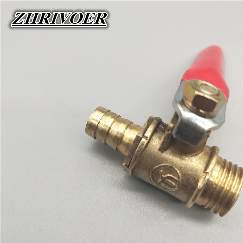 Латунный шаровой кран с зазубринами 4-12, штуцер для шланга 1/8 дюйма, 1/2 дюйма, 1/4 дюйма, наружная резьба, соединительный элемент, медный штуцер, Соединительный адаптер